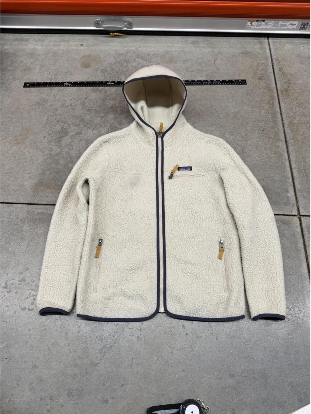 vintage patagonia retro pill full zip sherpa hoody jacket size medium WOMENS